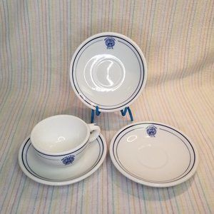 Vintage Shenango China Tea Cup Saucers Portola San Francisco Restaurantware